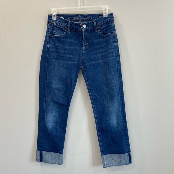 Citizens of Humanity Dani Crop Straight Leg Jean in Dark Wash - Picture 4 of 12